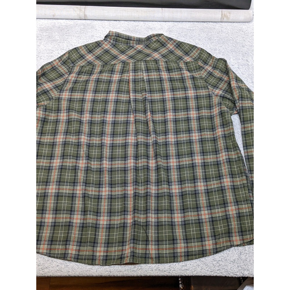 Browning Mens 3XL Green Plaid Flannel Shirt Long Sleeve Outdoor Button Up ~58" - Picture 13 of 16